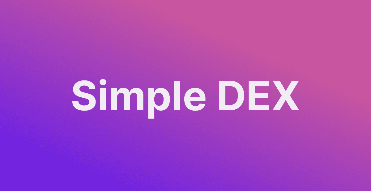 Simple DEX preview